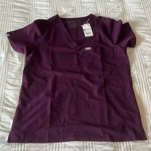 Purple figs scrub top